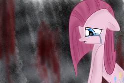 Size: 1500x1000 | Tagged: dead source, safe, artist:wubcakeva, pinkie pie, earth pony, pony, g4, crying, female, pinkamena diane pie, sad, solo