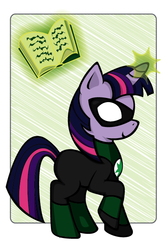 Size: 430x646 | Tagged: safe, artist:chiisai-suzume, twilight sparkle, g4, crossover, dc comics, green lantern, parody