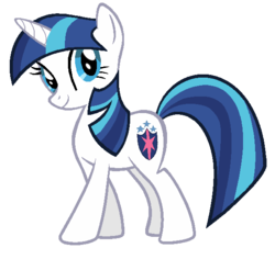 Size: 594x561 | Tagged: safe, edit, vector edit, shining armor, twilight sparkle, pony, unicorn, g4, cardboard twilight, female, gleaming shield, looking at you, mare, recolor, rule 63, simple background, smiling, smiling at you, solo, stock vector, transparent background, unicorn twilight, vector