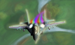 Size: 2189x1326 | Tagged: safe, artist:tattertailart, rainbow dash, g4, aircraft, fighter, jet, jet fighter, mig-29, plane