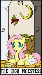 Size: 780x1400 | Tagged: safe, artist:theuglyother, fluttershy, g4, tarot card, the high priestess