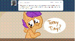 Size: 900x500 | Tagged: safe, artist:dinnerjoe, scootaloo, ask the koolsaders, g4, animated, ask, female, koolsaders, tumblr