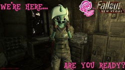 Size: 1920x1080 | Tagged: safe, lyra heartstrings, anthro, g4, 3d, clothes, fallout: new vegas, fingerless gloves, fingers, gloves, hand, indoors, sunglasses