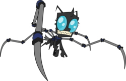 Size: 5000x3195 | Tagged: safe, artist:zimvader42, changeling, changelingified, crossover, invader zim, simple background, species swap, transparent background