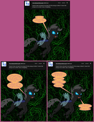 Size: 1330x1730 | Tagged: safe, artist:tdarkchylde, scootaloo, changeling, g4, changelingified, scootaling, tumblr, tumblr comic