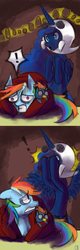 Size: 1200x3750 | Tagged: safe, artist:fauxsquared, princess luna, rainbow dash, spitfire, g4, boo, boona, comic, crossover, plushie, scared, super mario bros.