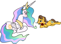 Size: 1429x1041 | Tagged: safe, artist:ah-darnit, caramel, princess celestia, alicorn, earth pony, pony, g4, blushing, caralestia, crack shipping, female, male, mare, rose, shipping, simple background, stallion, straight, transparent background