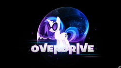 Size: 1920x1080 | Tagged: safe, artist:jave-the-13, dj pon-3, vinyl scratch, pony, unicorn, g4, cutie mark, female, glasses, hooves, horn, mare, smiling, solo, sunglasses, teeth, text, vector, vinyl's glasses, wallpaper