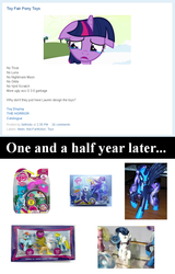 Size: 800x1250 | Tagged: safe, equestria daily, brushable, meta, sethisto, text, toy