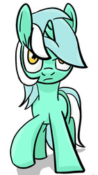 Size: 320x566 | Tagged: safe, artist:notapseudonym, lyra heartstrings, pony, g4, female, serious face, simple background, solo, white background