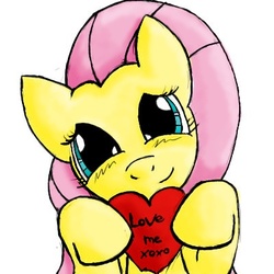 Size: 400x400 | Tagged: safe, artist:masterspiny, fluttershy, g4, heart, love, solo