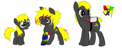 Size: 900x376 | Tagged: safe, artist:fuselfurz, oc, oc only, earth pony, pony, clothes, rocket, socks