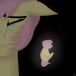 Size: 3000x3000 | Tagged: safe, artist:blakheart741, fluttershy, g4, alternate hairstyle, butchershy, crying, solo
