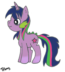 Size: 702x783 | Tagged: dead source, safe, artist:twitterfulpony, oc, oc only, dracony, hybrid, crossbreed, interspecies, interspecies offspring, offspring, parent:spike, parent:twilight sparkle, parents:twispike, solo