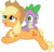 Size: 3500x3376 | Tagged: safe, artist:sulyo, applejack, spike, dragon, earth pony, pony, g4, butt touch, female, hand on butt, male, massage, petting, scratching, ship:applespike, shipping, simple background, straight, transparent background, vector