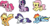 Size: 3758x1983 | Tagged: safe, artist:clawed-nyasu, applejack, fluttershy, pinkie pie, rainbow dash, rarity, twilight sparkle, g4, :o, blushing, bucking, c:, chibi, cute, floppy ears, looking at you, mane six, prone, simple background, sitting, smiling, smirk, transparent background