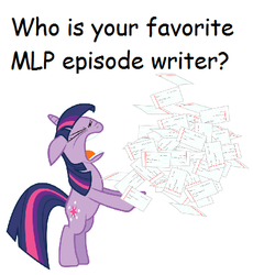 Size: 396x430 | Tagged: safe, twilight sparkle, pony, g4, comic sans, female, meta, paper, question, solo, text, writing
