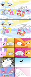 Size: 652x1600 | Tagged: safe, artist:the-ross, apple bloom, cherry berry, derpy hooves, diamond tiara, scootaloo, pegasus, pony, competition:derpibooru 2012, g4, female, mare