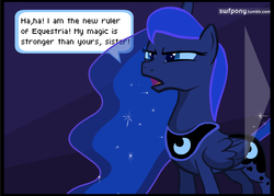 Size: 840x601 | Tagged: safe, artist:swfpony, princess luna, pony, g4, explicit source, female, lesbian, solo