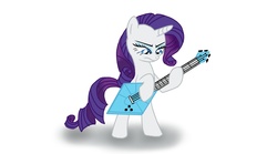 Size: 1440x798 | Tagged: safe, artist:ceehoff, rarity, pony, g4, female, guitar, solo