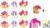 Size: 3000x1696 | Tagged: safe, artist:caffeinejunkie, apple bloom, babs seed, derpy hooves, pinkie pie, scootaloo, sweetie belle, pegasus, pony, g4, my little pony: friendship is magic, one bad apple, crossover, cutie mark crusaders, female, mare, no mouth, no nose, pac-man, simple background, transparent background