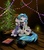 Size: 2195x2500 | Tagged: dead source, safe, artist:hereticofdune, oc, oc only, fallout equestria, blushing, candle, christmas tree, fanfic, female, lesbian, mistletoe, present, sitting, string lights, tree