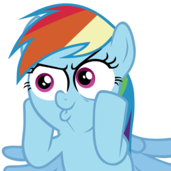 Size: 6000x6000 | Tagged: safe, artist:nucleartitbit, rainbow dash, pony, g4, absurd resolution, dashface, female, simple background, solo, special eyes, transparent background, vector