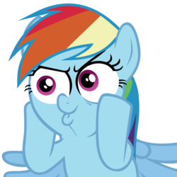 Size: 6000x6000 | Tagged: safe, artist:nucleartitbit, rainbow dash, pegasus, pony, g4, absurd resolution, dashface, female, simple background, solo, special eyes, transparent background, vector