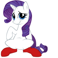 Size: 836x828 | Tagged: safe, artist:polar-pixel, rarity, pony, unicorn, g4, clothes, featureless crotch, female, simple background, socks, solo, transparent background, vector