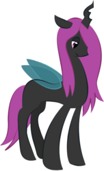 Size: 584x963 | Tagged: safe, artist:dotrim, oc, oc only, oc:amaryllis, changeling, purple changeling, simple background, solo, transparent background, vector