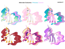 Size: 3600x2700 | Tagged: safe, artist:blackm3sh, artist:pika-robo, princess cadance, princess celestia, wysteria, oc, oc:fausticorn, alicorn, pony, g3, g4, alternate clothes, concave belly, crown, ember's worst nightmare, ethereal mane, female, g3 to g4, generation leap, hoof shoes, jewelry, mare, palette swap, peytral, pink-mane celestia, pinklestia, princess wysteria, recolor, regalia, simple background, slender, thin, transparent background, vector, wysteriacorn