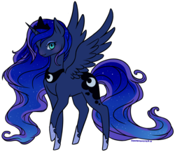 Size: 1202x1037 | Tagged: safe, artist:ponymonster, princess luna, pony, g4, female, simple background, solo, transparent background