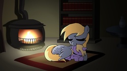 Size: 1600x900 | Tagged: safe, artist:alfa995, derpy hooves, dinky hooves, pegasus, pony, competition:derpibooru 2012, g4, animated at source, equestria's best mother, female, fireplace, mare, video, youtube, youtube link