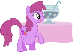 Size: 1339x967 | Tagged: safe, berry punch, berryshine, earth pony, pony, g4, female, fetal alcohol syndrome, pregnant, pregnant edit, punch bowl, solo