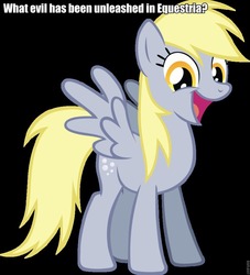 Size: 873x960 | Tagged: safe, derpy hooves, pegasus, pony, g4, betrayal, black background, female, mare, simple background, solo, ultima, ultima ix, underp