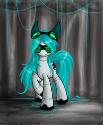 Size: 2850x3450 | Tagged: safe, artist:moonlightfl, oc, oc only, oc:cloudsmasher, robot, solo