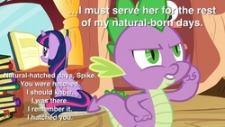 Size: 698x393 | Tagged: safe, spike, twilight sparkle, g4, my little pony: friendship is magic, spike at your service, comic