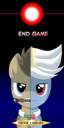 Size: 1500x3000 | Tagged: safe, artist:edowaado, doctor whooves, time turner, comic:end game, g4, cover, foresight