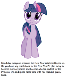 Size: 601x675 | Tagged: safe, twilight sparkle, g4, barely pony related, meta, new year, text, text meta