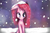 Size: 3000x2000 | Tagged: safe, artist:strabarybrick, pinkie pie, earth pony, pony, g4, female, mare, pinkamena diane pie, snow, snowfall, solo, winter