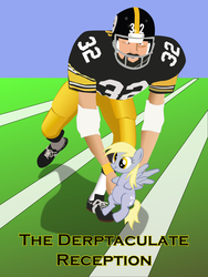 Size: 2500x3333 | Tagged: safe, artist:pipersack, derpy hooves, pegasus, pony, g4, american football, duo, female, mare, nfl, pittsburgh steelers