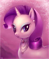 Size: 700x840 | Tagged: safe, artist:sukesha-ray, rarity, pony, g4, earring, female, necklace, solo