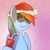 Size: 500x500 | Tagged: dead source, safe, artist:keterok, rainbow dash, pegasus, pony, g4, abstract background, coca-cola, digital art, drink, female, glasses, hat, mare, santa hat, smiling, solo, sunglasses