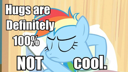 Size: 721x410 | Tagged: safe, rainbow dash, g4, adventure in the comments, hug, hugbox thread, image macro