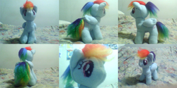 Size: 1440x720 | Tagged: safe, artist:icy wings, rainbow dash, pegasus, pony, g4, hand made, irl, photo, plushie, solo