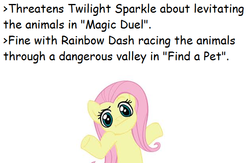 Size: 630x411 | Tagged: safe, fluttershy, g4, comic sans, meta, text