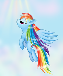 Size: 3000x3623 | Tagged: safe, artist:tgolyi, rainbow dash, pegasus, pony, g4, female, flying, high res, mare, sky, solo
