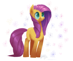 Size: 710x587 | Tagged: safe, artist:1eg, fluttershy, pony, g4, female, looking up, solo, standing, wingless
