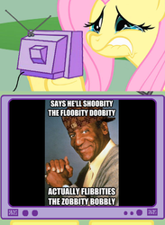 Size: 563x771 | Tagged: safe, fluttershy, pony, g4, bill cosby, exploitable meme, fluttercry, harsher in hindsight, hat, image macro, meme, photo, scumbag hat, tv meme