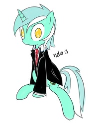 Size: 700x800 | Tagged: safe, artist:mcsadat, lyra heartstrings, pony, unicorn, g4, clothes, female, looking at you, necktie, no pupils, simple background, solo, suit, white background